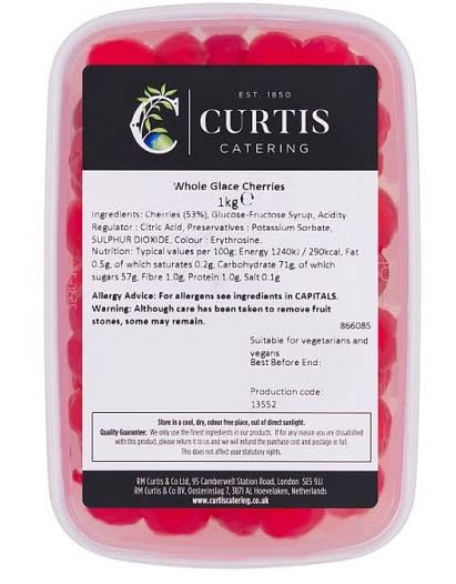 Curtis Catering Whole Glace Cherries 1kg