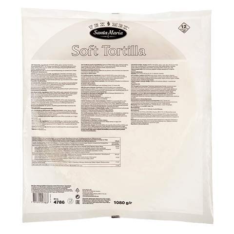 Santa Maria Large Tortilla 12", 12 Wraps, 1080g