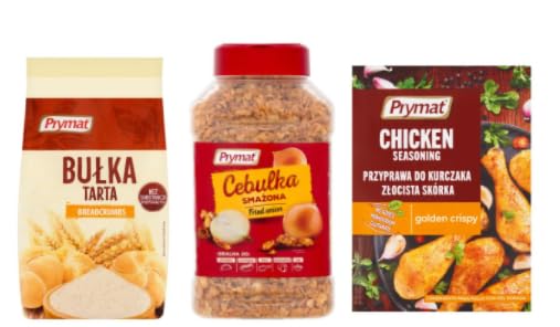 Prymat Breadcrumbs, Fried Onion, and Chicken Seasoning Golden Crispy, Spice & Coating Variety Pack