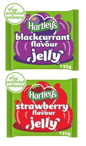 Hartley's Blackcurrant and Strawberry Flavour Jelly, No Artificial Colours, 135g