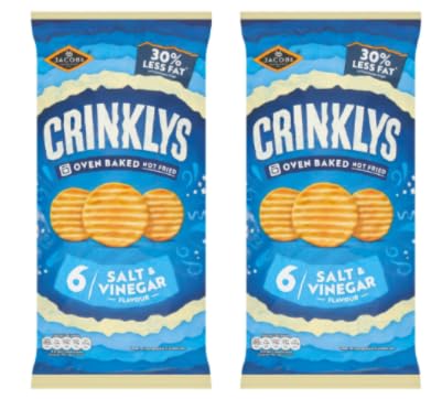 Jacobs Crinklys Salt & Vinegar Flavour Oven Baked Snacks