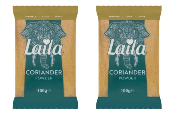 Laila Coriander Powder, Ground Spice, 100g - Pack of 2