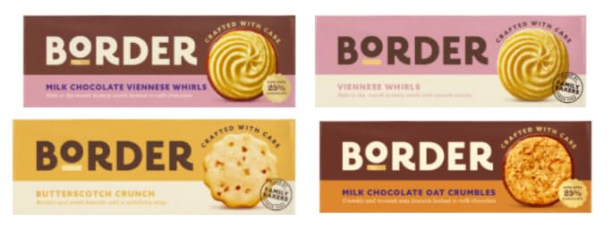 Border Biscuits Variety Pack, Milk Chocolate Viennese Whirls, Butterscotch Crunch, Oat Crumbles