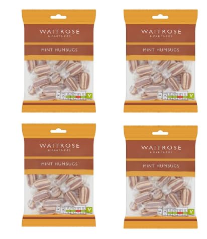 Waitrose & Partners Mint Humbugs, Classic Boiled Sweets, Pack of 4