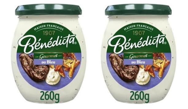 Bénédicta Gourmet au Bleu Sauce, French Blue Cheese Condiment - Pack of 2