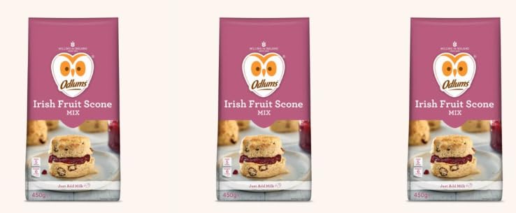 Odlums Irish Fruit Scone Mix, Just Add Milk - Pack of 3