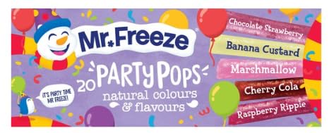 Mr. Freeze Party Pops Ice Lollies, 20 Pack, Assorted Flavours