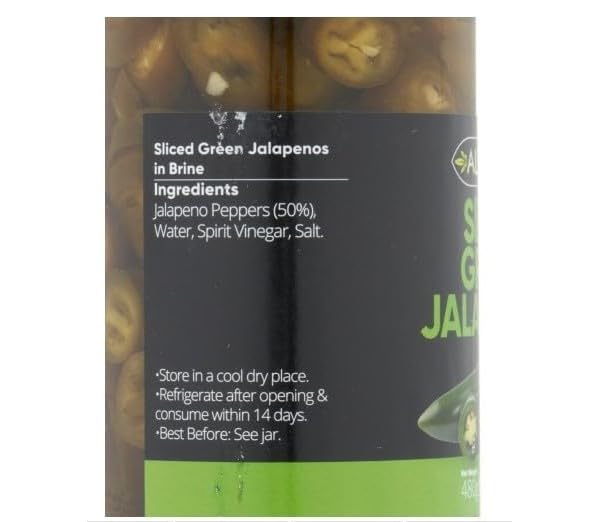 Aleyna Sliced Green Jalapeno Peppers 480g