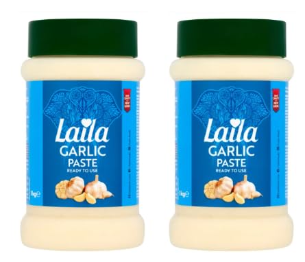 Laila Garlic Paste, Ready to Use, 1kg, Pack of 2