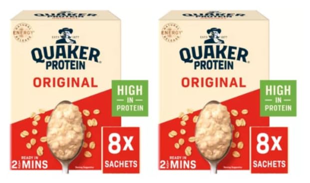 Quaker Protein Original Porridge Oats, High in Protein - (Pack of 2)