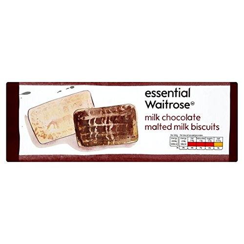 Milk Chocolate Malted Milk Biscuits essential Waitrose 250g