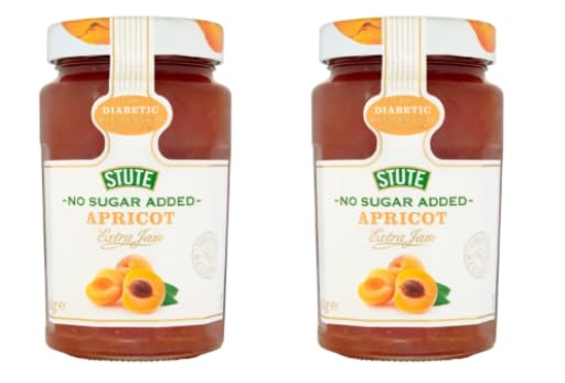 Stute No Sugar Added Apricot Extra Jam, Diabetic Friendly, Pack of 2