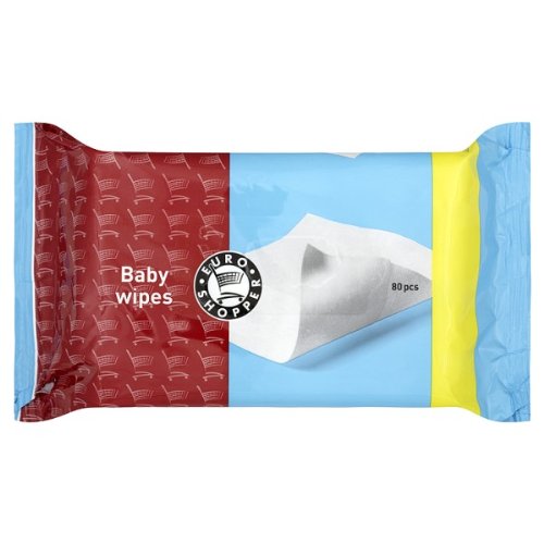 ES Baby Wipes Euroshopper Euro Shopper Toiletries Own Label 80s - Pack of 6