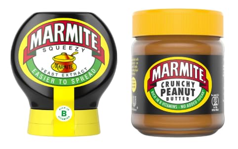 Squeezy Marmite 200g & Marmite Crunchy Peanut Butter 225g