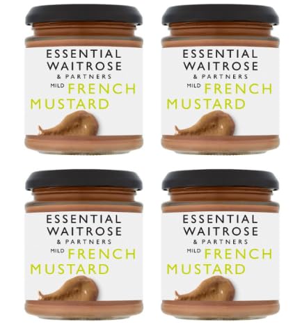Essential Waitrose & Partners Mild French Mustard, Pack of 4