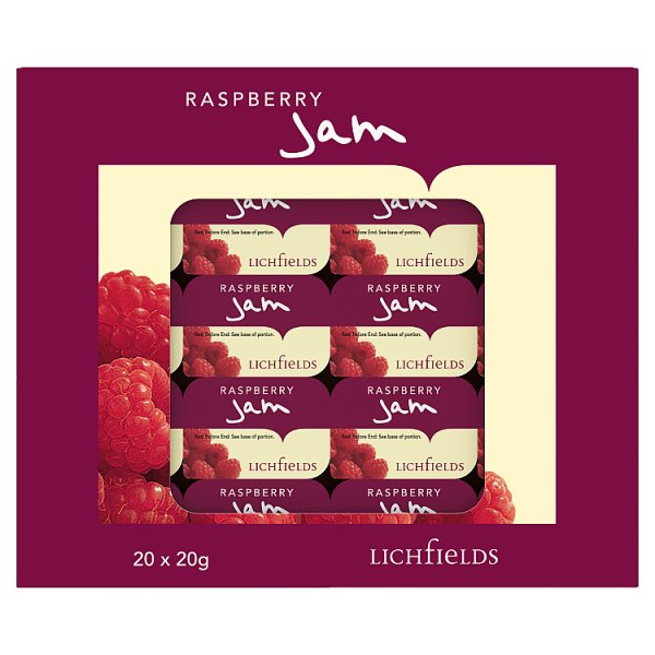 Individual Portions Lichfields Raspberry Jam 20 x 20g