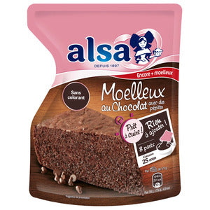 Alsa Moelleux Prêt à Cuire Chocolat avec Des Pepites Doypack 500g