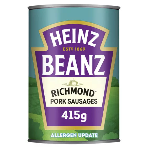 Heinz Baked Beans And Richmond Pork Sausages Large Size 415g