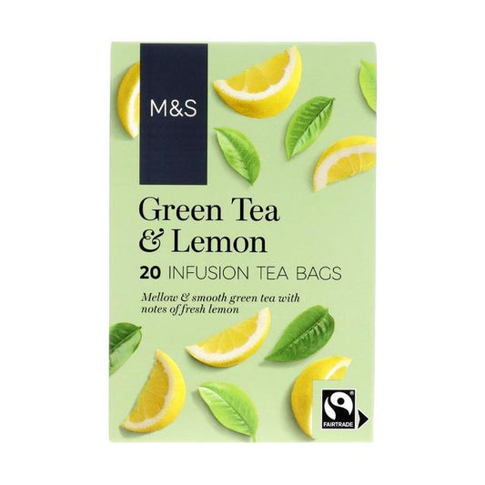 Marks & Spencer Fairtrade Green Tea with Lemon Tea Bags 20 Bags