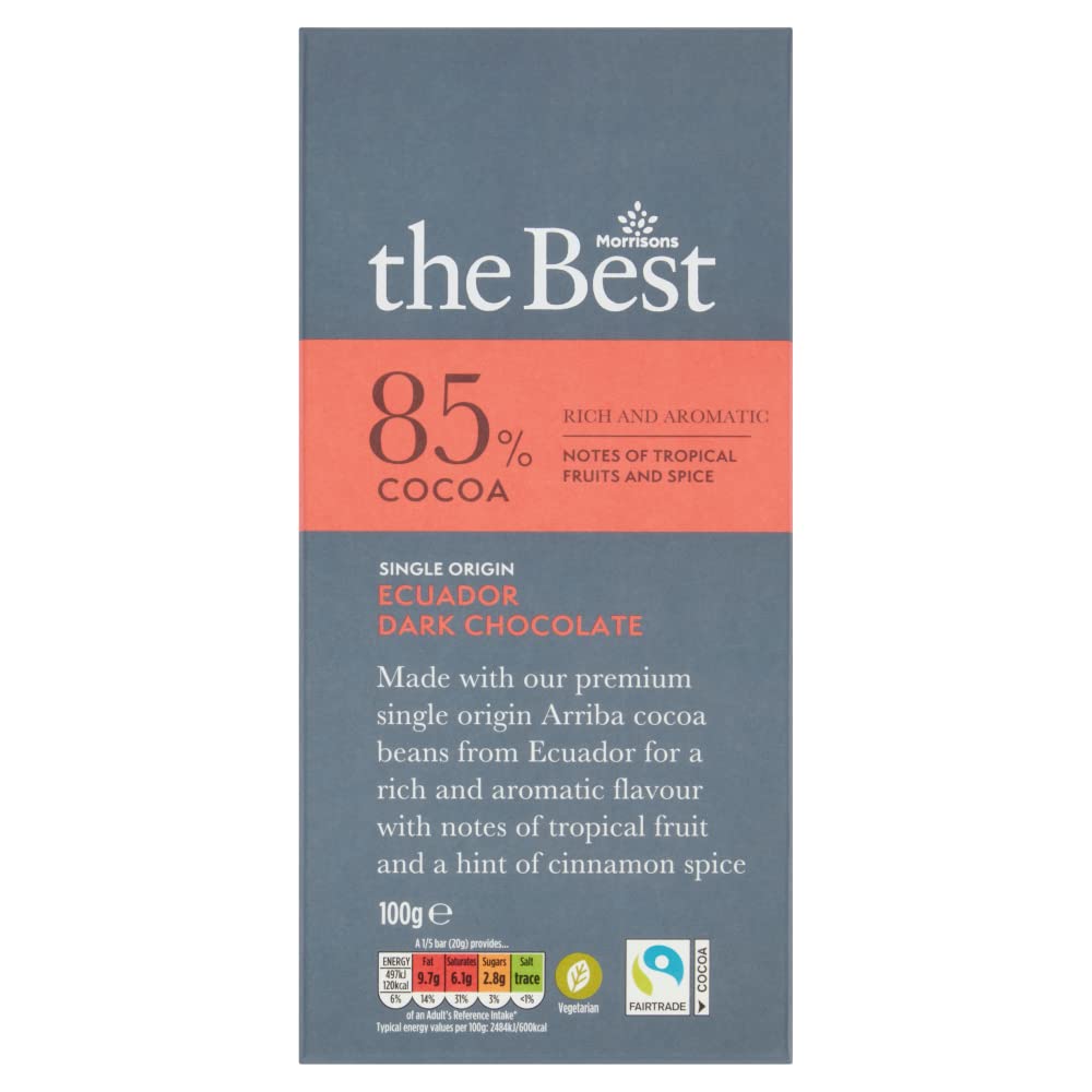 Morrisons The Best 85% Cocoa Ecuador Dark Chocolate 100g