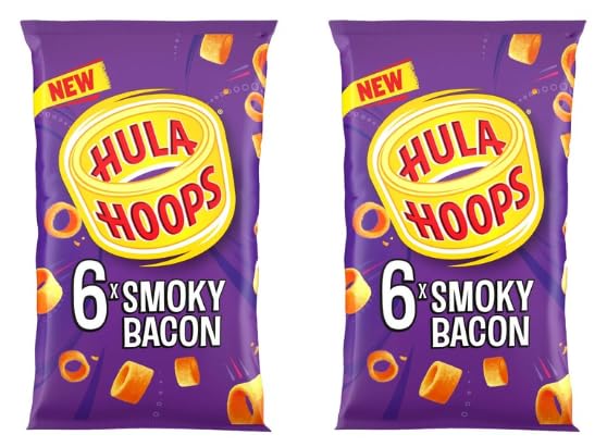 Hula Hoops Smoky Bacon Flavour Crisps, Multipack - (Pack of 2)