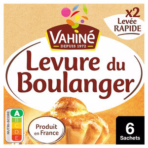 Vahine Levure Boulanger Super Active 6 sachets de 8g