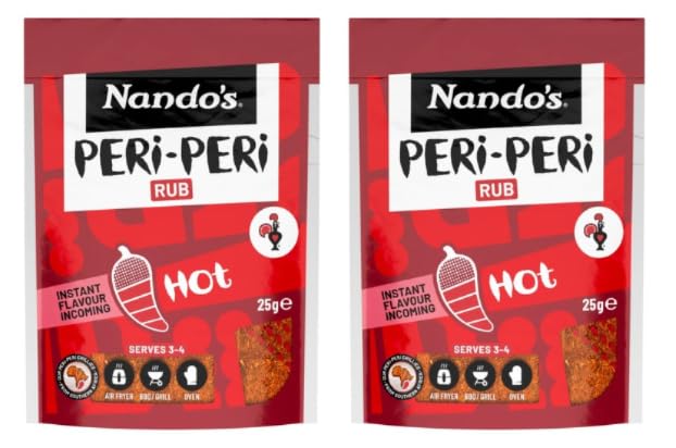 Nando's PERi-PERi Rub, Hot, Instant Flavour, Pack of 2