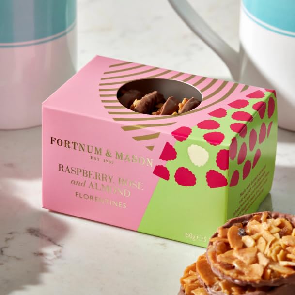 Fortnum & Mason Raspberry & Rose Milk Chocolate Florentines 150g