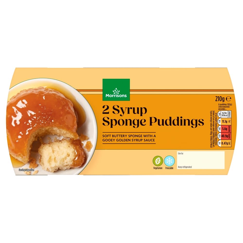 Morrisons Syrup Sponge Puddings 2pk 210g