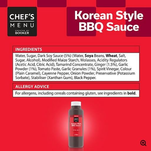Chef's Menu Korean Style BBQ Sauce 1 Litre