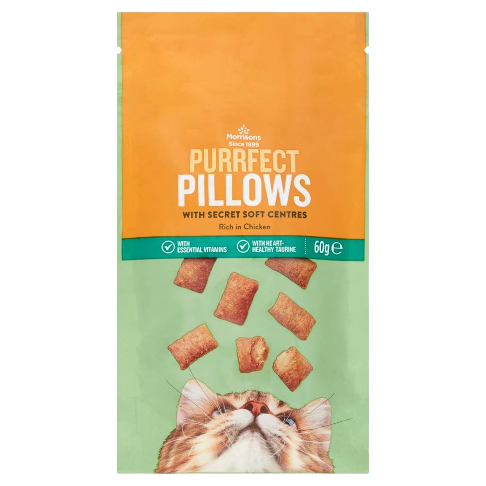Morrisons Purrfect Pillows with Secret Soft Centres Rich in Chicken, 60g