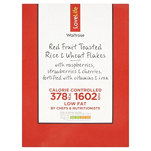 Red Fruit Toasted Rice and Wheat Flakes Waitrose Love Life 375g