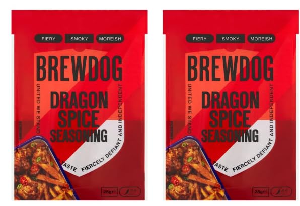 BREWDOG Dragon Spice Seasoning, Fiery, Smoky and Moreish Flavour, 25g - Pack of 2