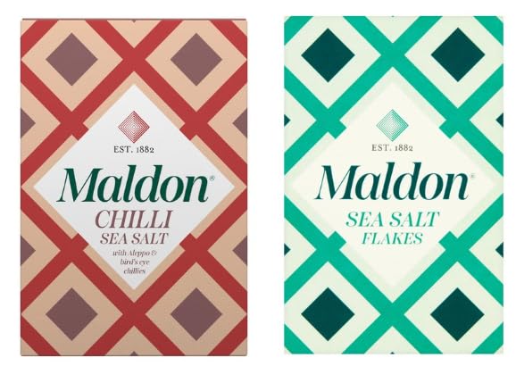 Maldon Chilli Sea Salt with Aleppo & Bird's Eye Chillies and Sea Salt Flakes, Est. 1882