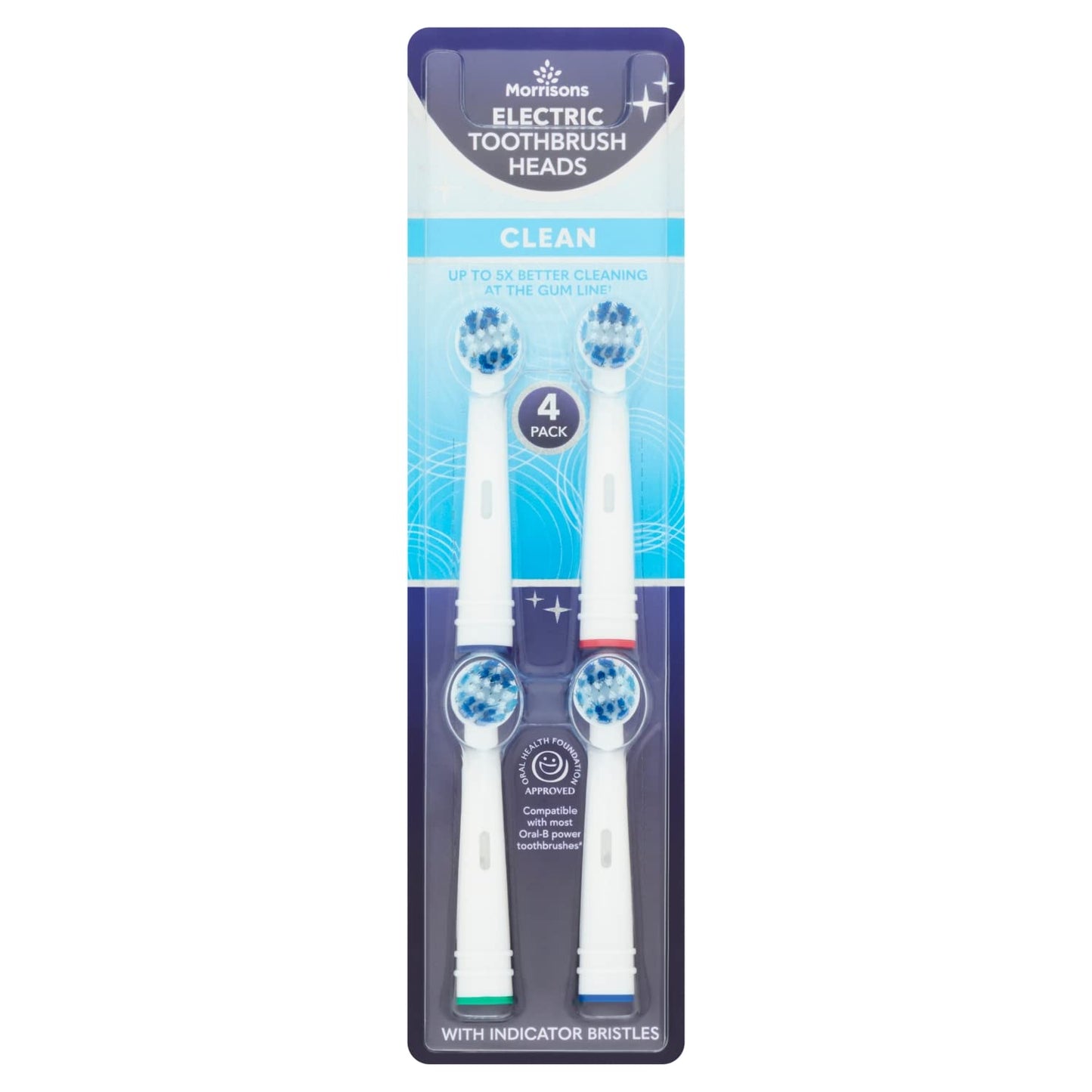 Morrisons Pro Advanced Clean Replacement Brush Heads, Pack of 4
