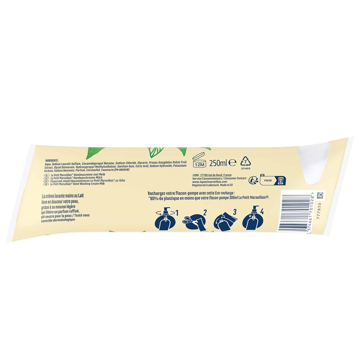 Le Petit Marseillais liquid soap with milk 250ml refill Pack