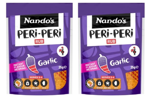 Nando's Peri-Peri Garlic Rub, Instant Flavour Seasoning, Pack of 2