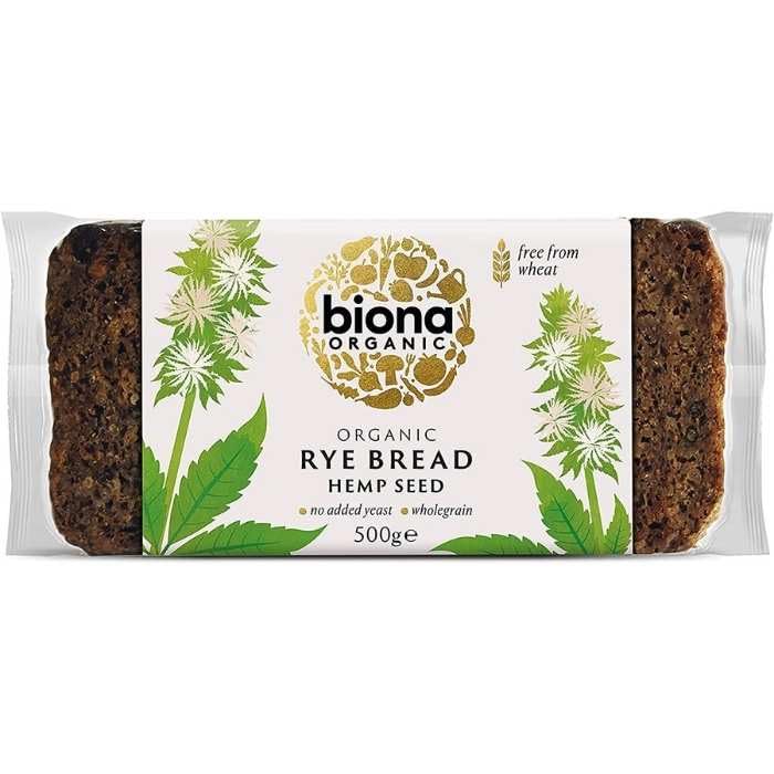 Biona Organic Rye Bread With Hemp Seed 500g