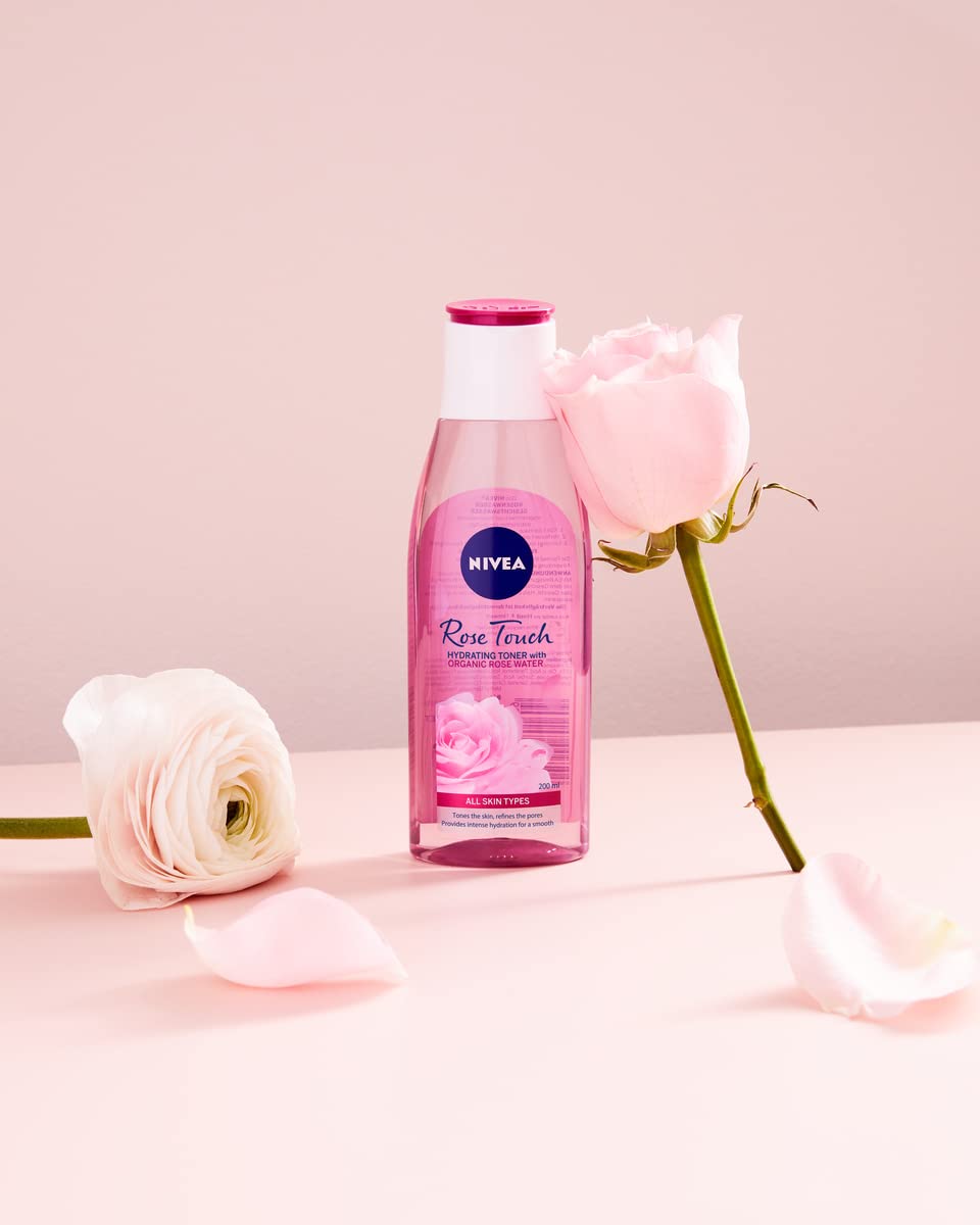 NIVEA Rose Touch Facial Moisturising Tonic with Organic Rose Water 200 ml