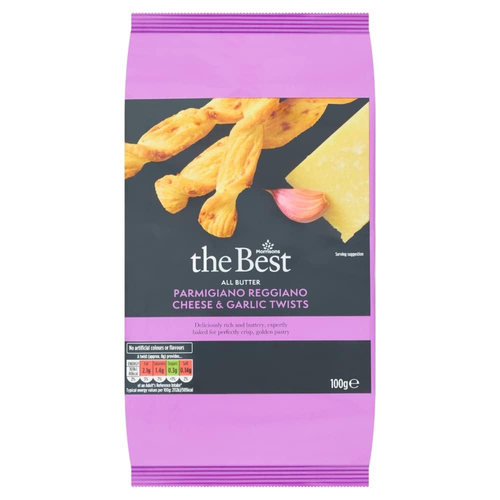 Morrisons All-Butter Cheese & Garlic Twists, 100g