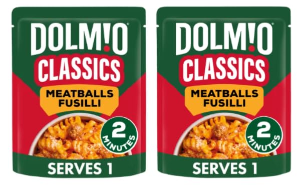 DOLMIO Classics Meatballs Fusilli Pasta - Pack of 2