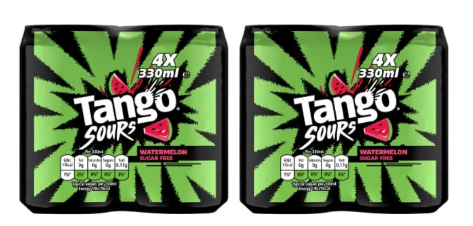 Tango Sours Watermelon Fizzy Drink, Sugar Free - (Pack of 2)