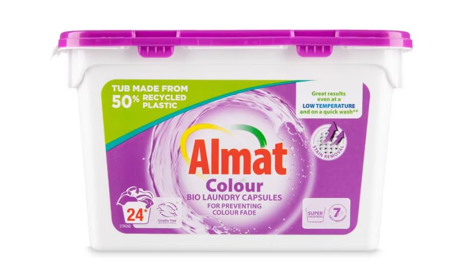 Almat Colour Bio Laundry Capsules, 24 Washes (Pack of 2)