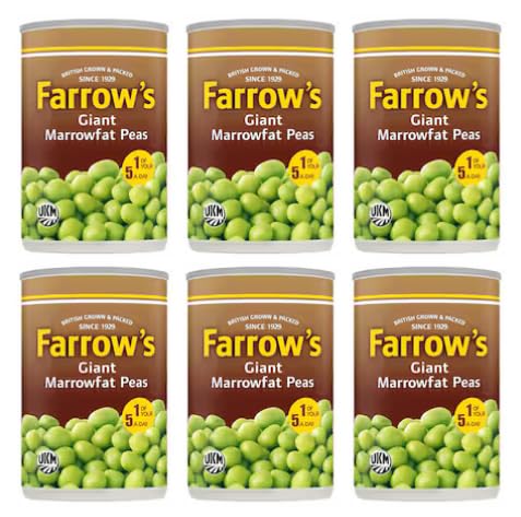 Farrow's Giant Marrowfat Peas, Pack of 6