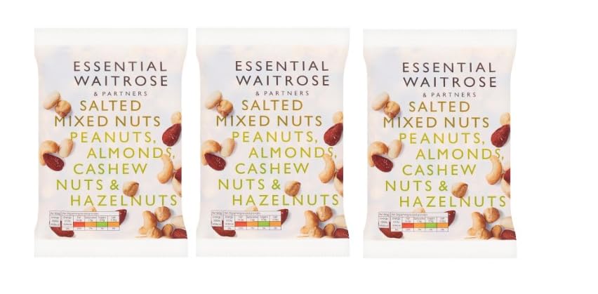 Waitrose Essential Roasted Salted Mixed Nuts 200g, Pack of 3