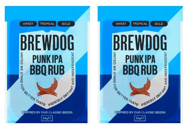 BrewDog Punk IPA BBQ Rub, Sweet Tropical Bold Flavour, Inspired by Classic Beers, 25g - Pack of 2