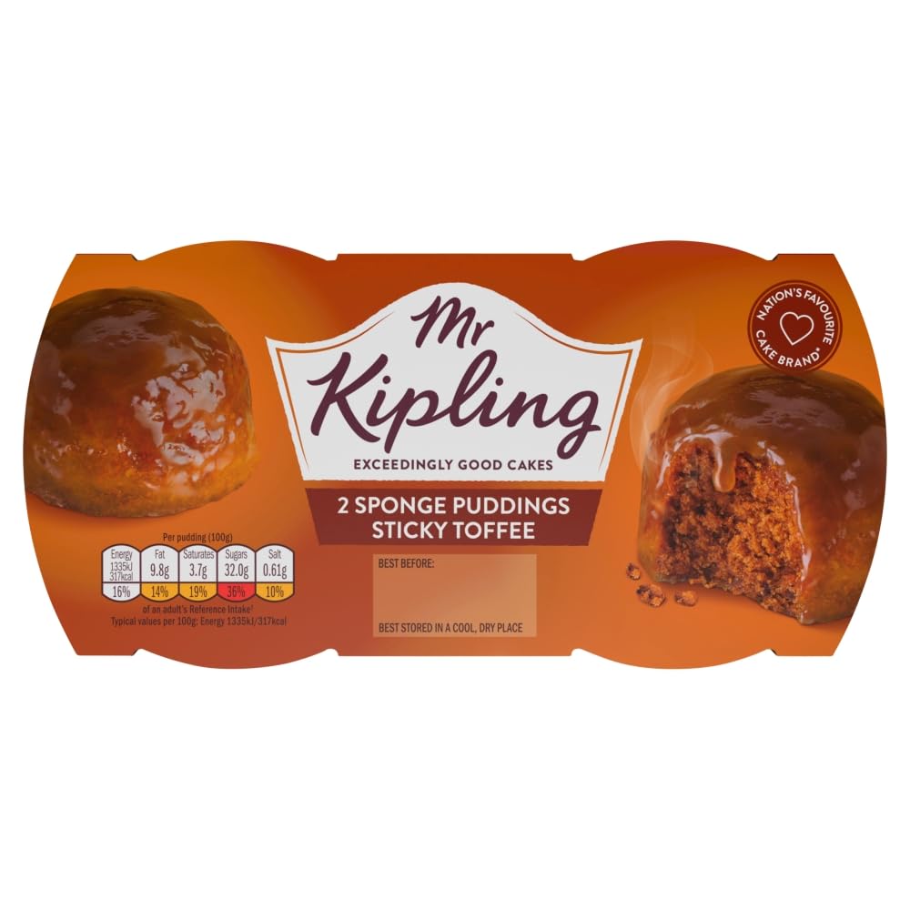Mr Kipling Sticky Toffee Sponge Pudding Cake Dessert Pots 108g