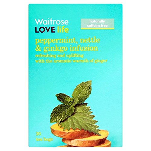 Peppermint, Nettle & Gingko Infusion Tea Bags 20 Waitrose Love Life 30g