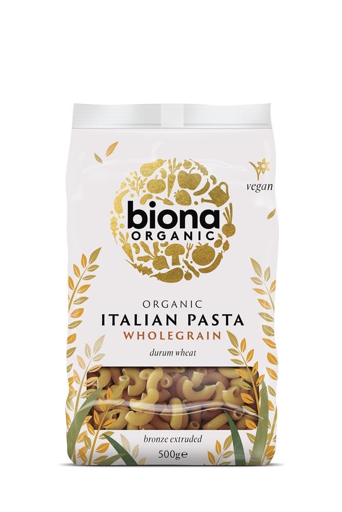 Biona Organic Whole Macaroni Pasta 500g