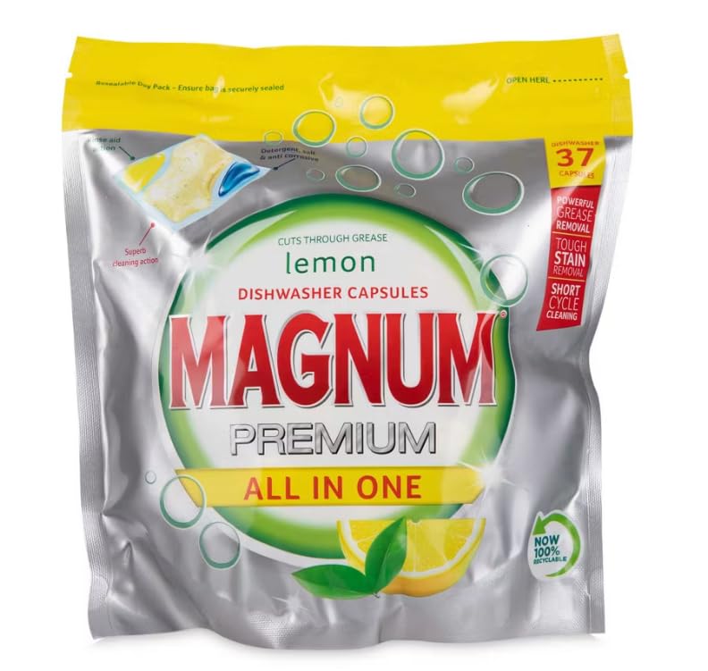 Magnum All In One Dishwasher Capsules Lemon (Pack of 2)